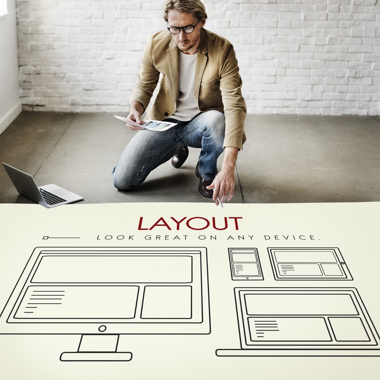 Responsive Design Layout Connection Content Concept