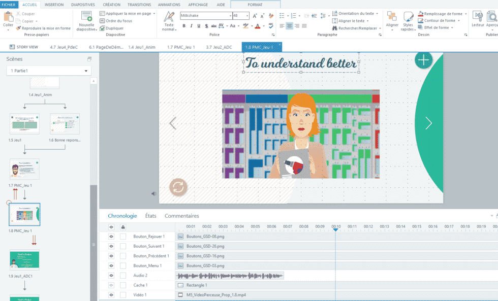 Articulate Storyline Video Screenshot des Zeitplans