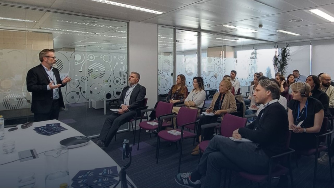 Tech Talks Madrid audience during a presentation