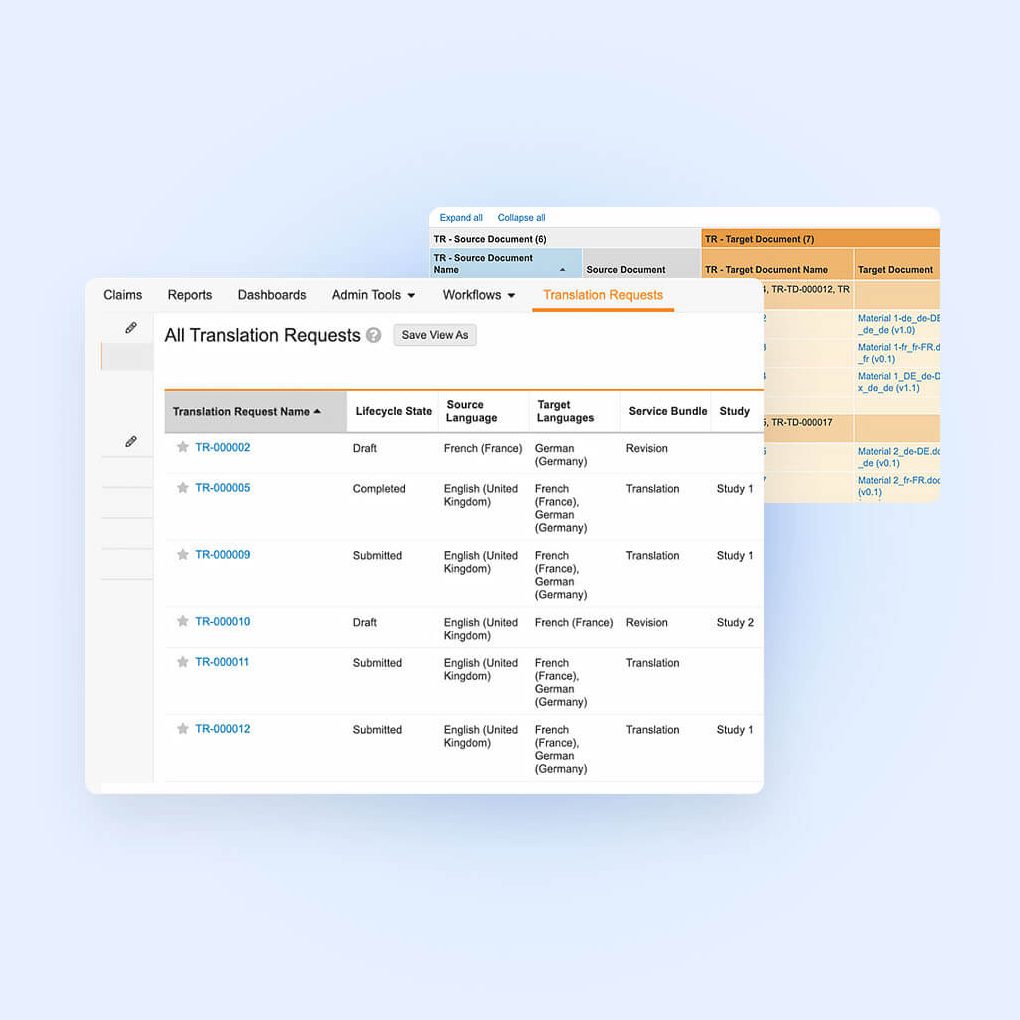 Connecteur Veeva pour les services de traduction