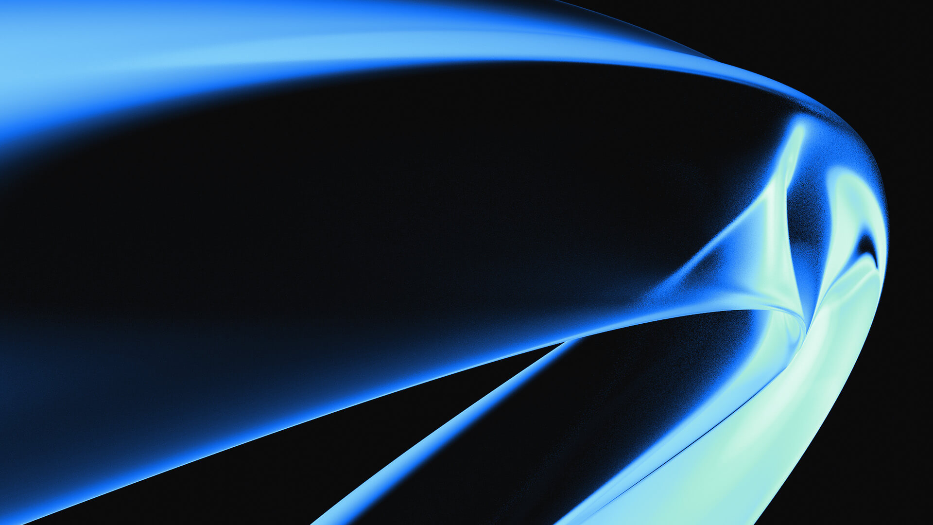 3d ai rendering of abstract blue shapes on dark background