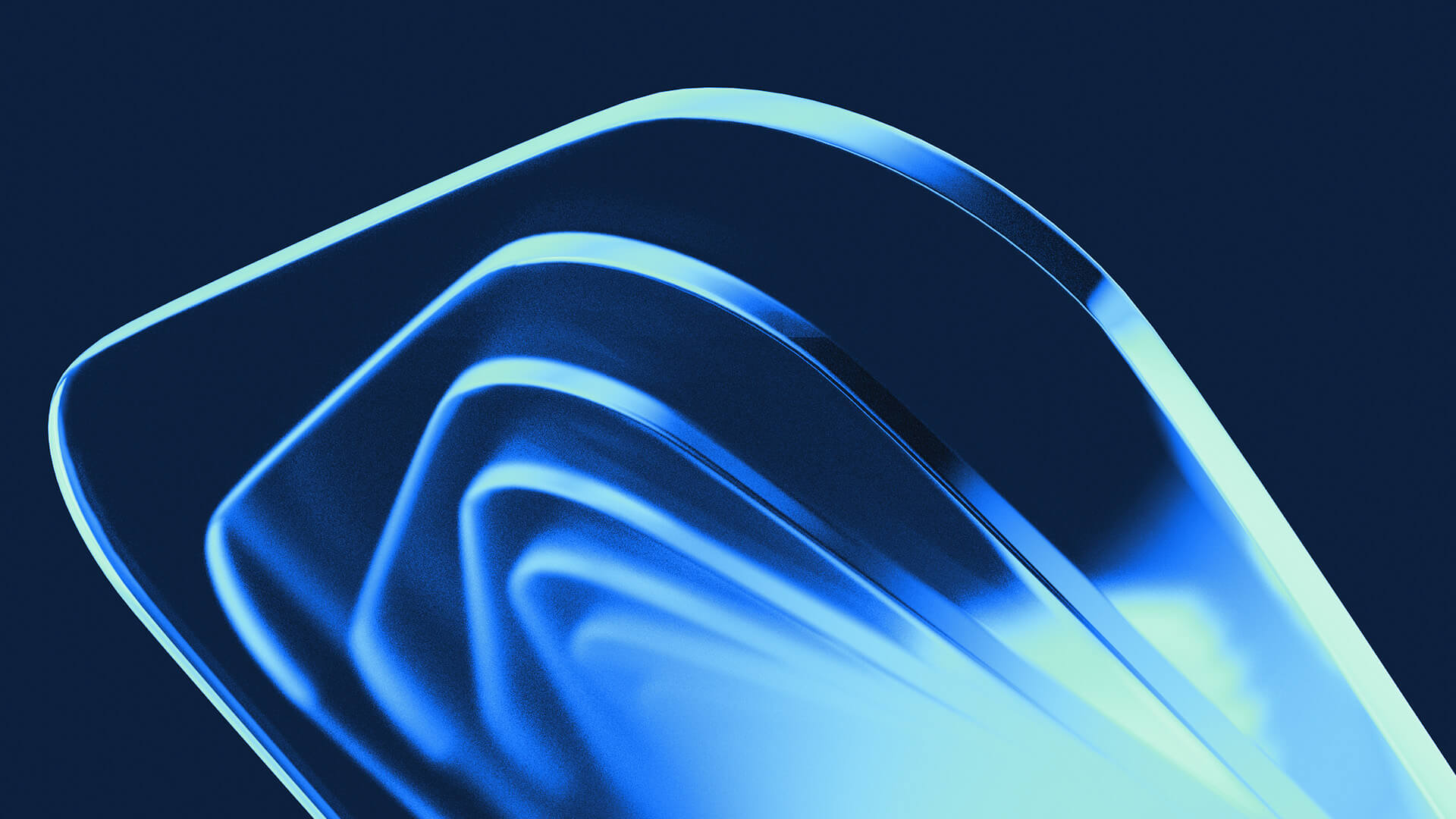3d ai rendering of abstract blue shapes on dark background