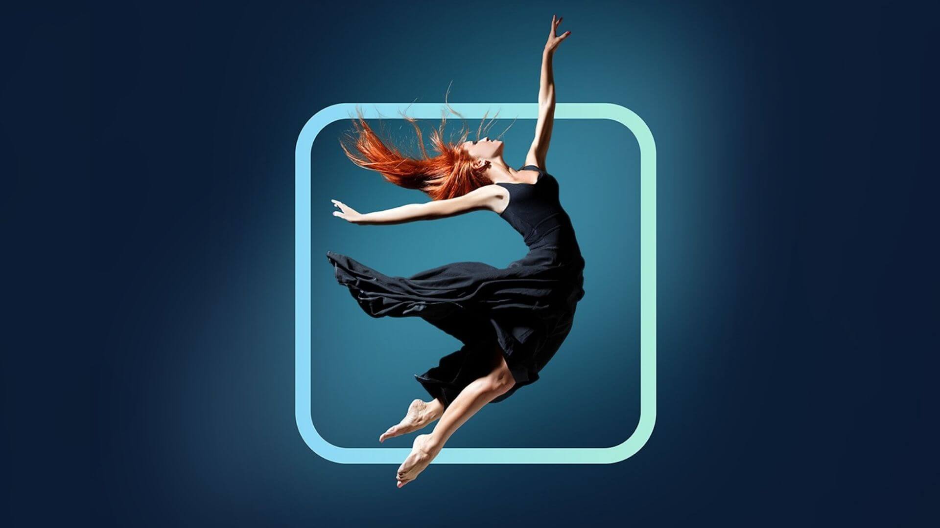 Acolad Lia aspiration illustration woman dancing in front of logo