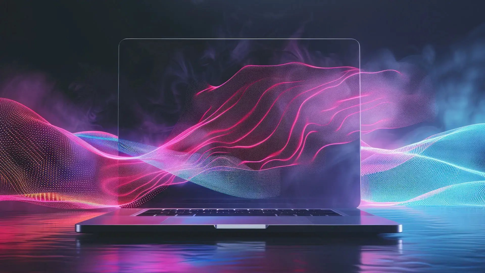 laptop-with-holographic-wave-data-information