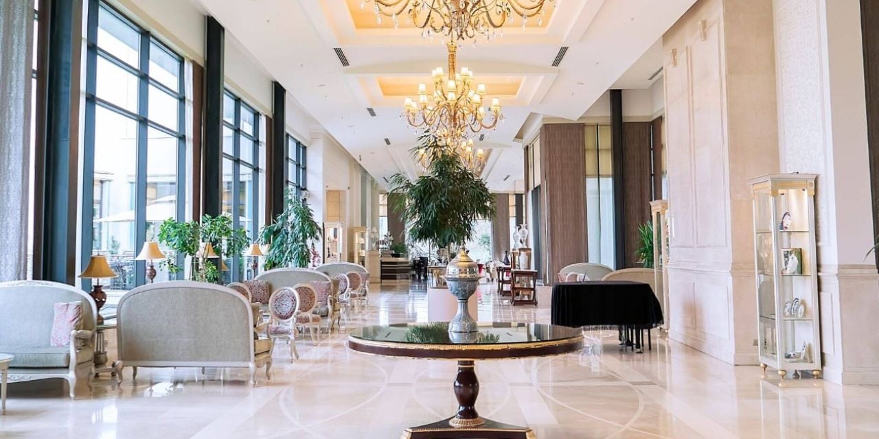 luxury hotel lobby