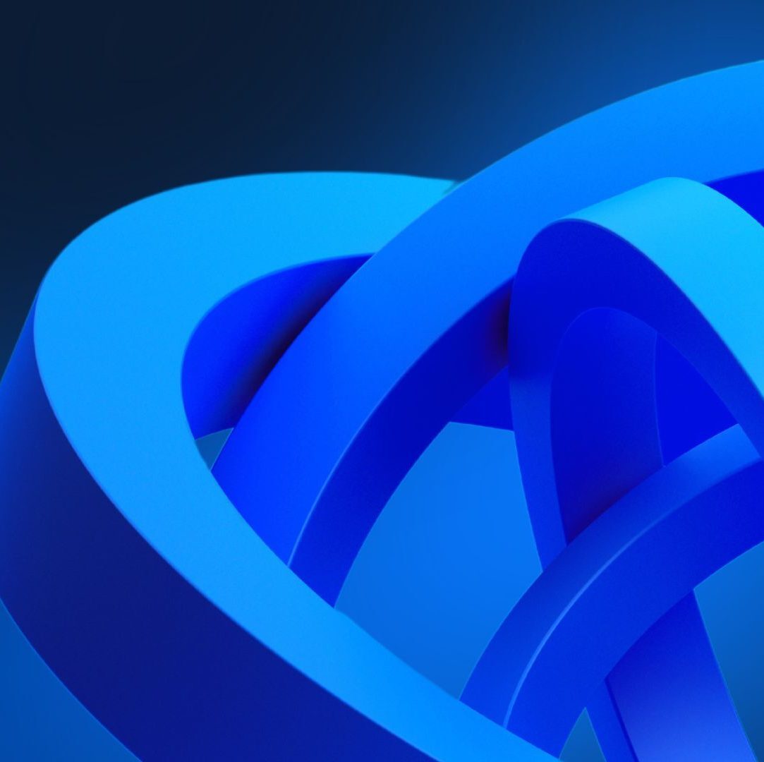 abstract blue concentric circles