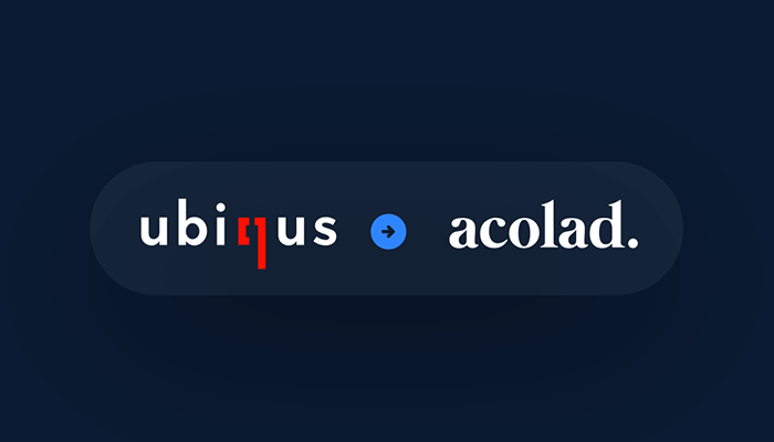 Ubiqus and Acolad logos