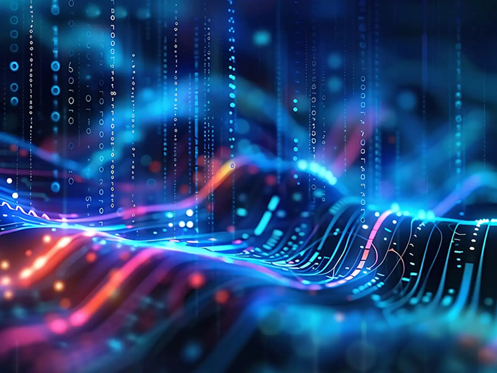 ai meta data flowing like waves