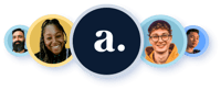 colorful profile images of Acoald employees around logo