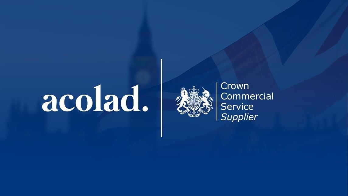 Acolad and Crown Commercial Service Supplier logos Acolad and Crown Commercial Service Supplier logos