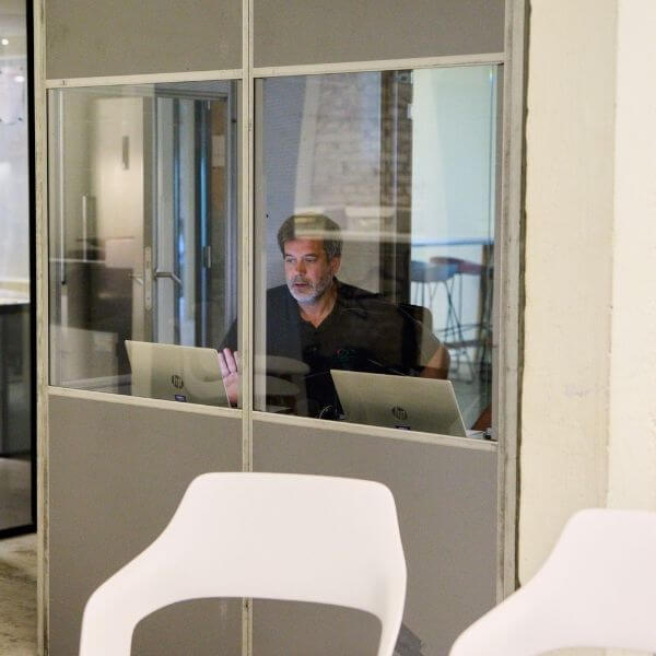 Main inside interpreting booth